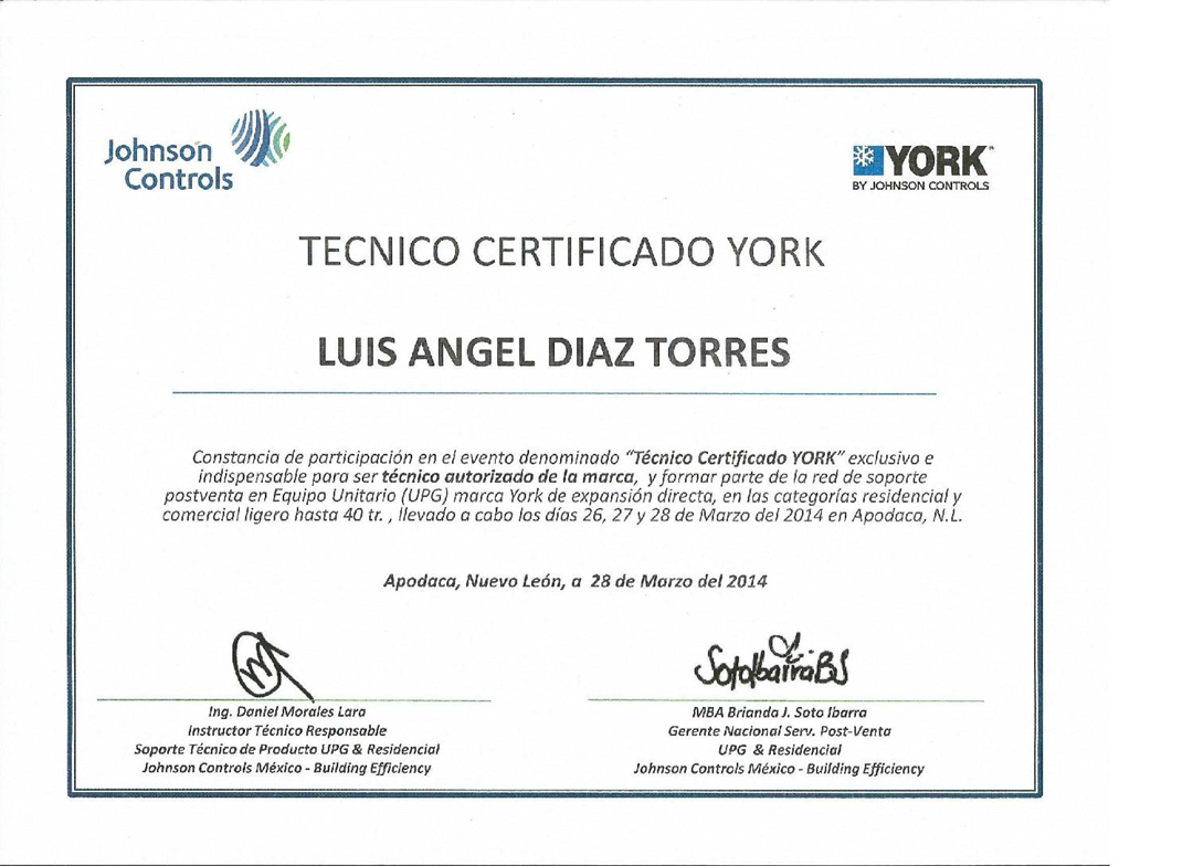 Certificacion jhonson controls